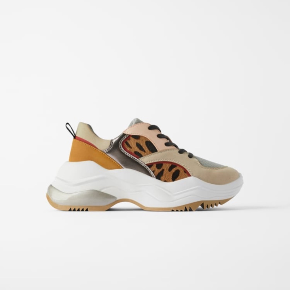 ZARA animal print sneakers